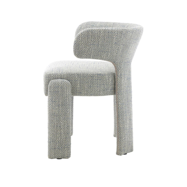 Geneva : Dining Chair Blue Grey Fabric