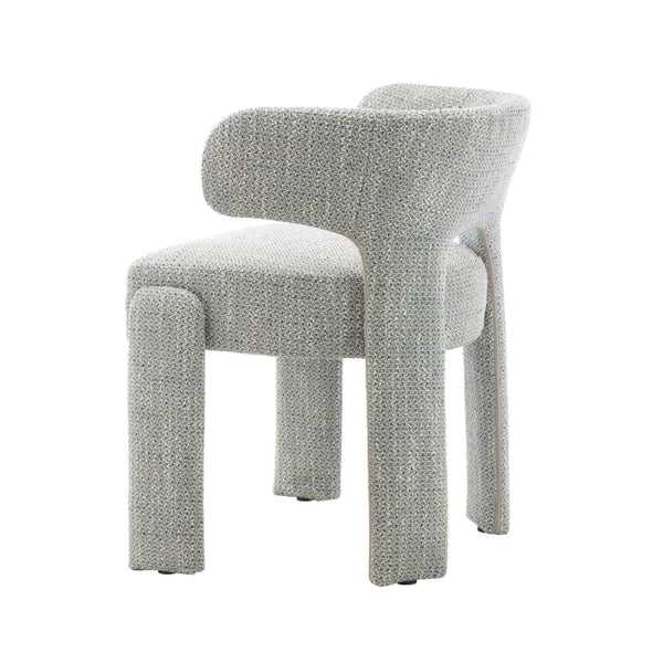 Geneva : Dining Chair Blue Grey Fabric