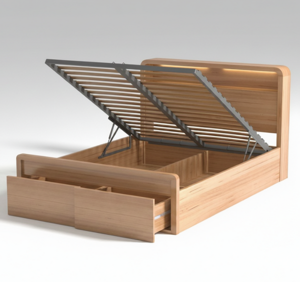 Jade Lift Bed with Drawers