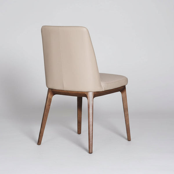 Juno : Dining Chair Light Walnut / Clay Leather