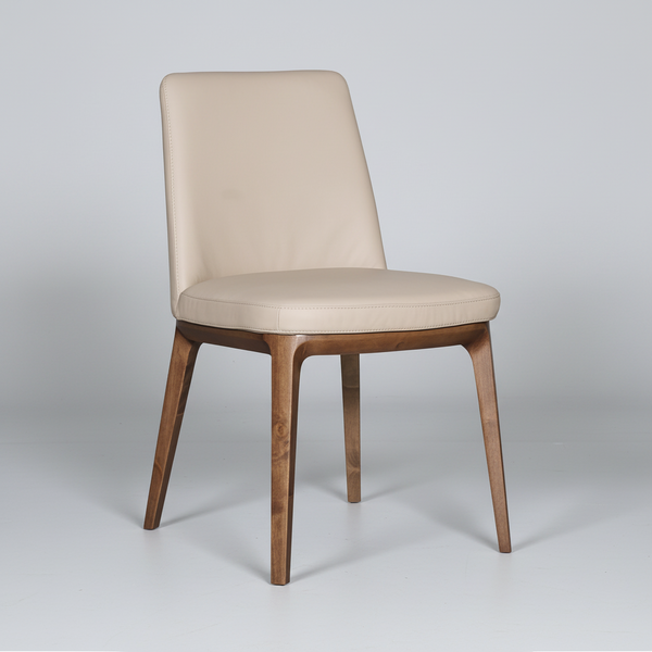 Juno : Dining Chair Light Walnut / Clay Leather