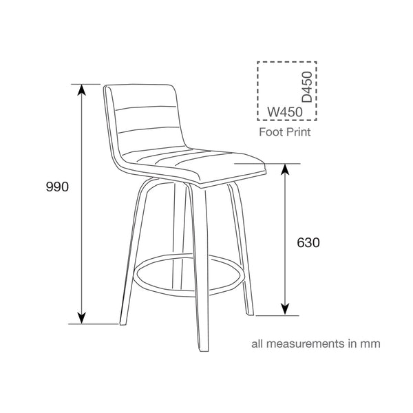 Knox : Bar Stool White Seat