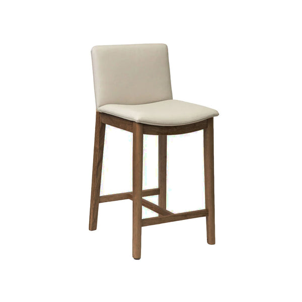 Koda : Bar Stool Wheat Leather Walnut Frame