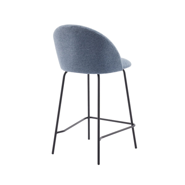 Kudu : Bar Stool Blue Fabric