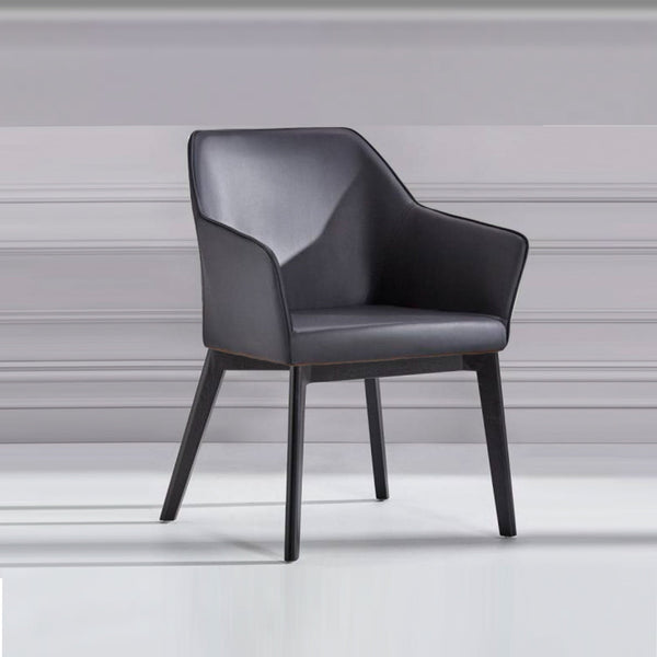 Kyam : Dining Chair Black Frame - White, Black or Grey Seat