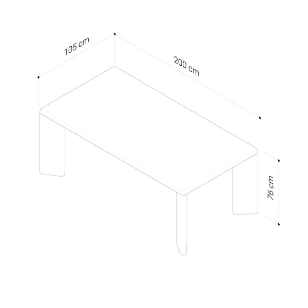 Penny : Dining Table Crema Oak Timber