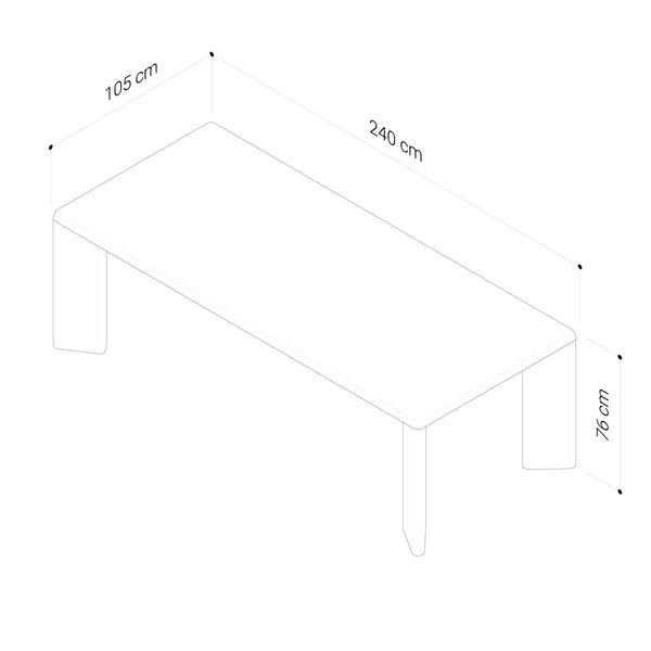 Penny : Dining Table Crema Oak Timber