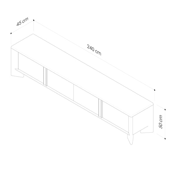 Penny : TV Unit 2.4m Crema Oak Timber