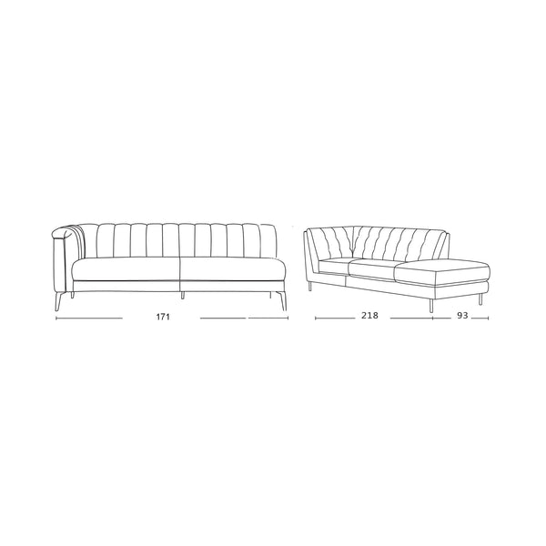 Lily : Corner Chaise Sofa Fabric