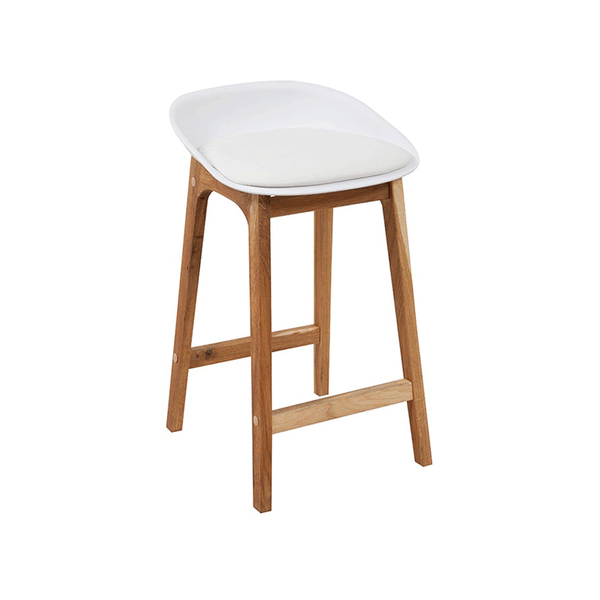 Loire : Bar Stool Oak with White Seat
