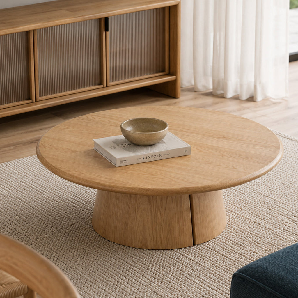 Lucy : Round Coffee Table Natural Oak