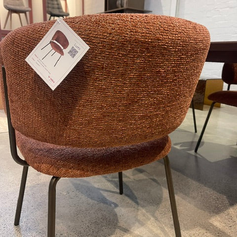 Lumi : Dining Chair Cayenne Fabric Bronze Frame