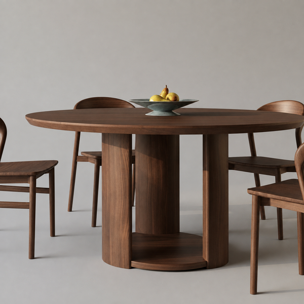 Meko : Round Dining Table Walnut