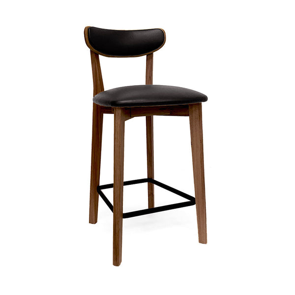 Metro : Bar Stool Black PU Seat