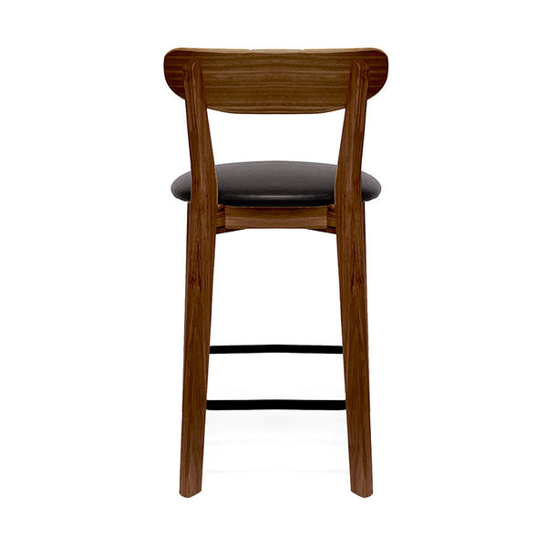 Metro : Bar Stool Black PU Seat