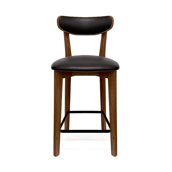 Metro : Bar Stool Black PU Seat
