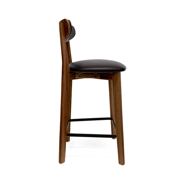 Metro : Bar Stool Black PU Seat