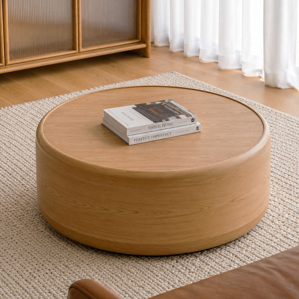 Mia : Round Coffee Table Natural Oak