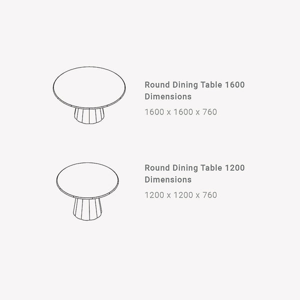 Round dining table with pedestal base, light chestnut wood grain