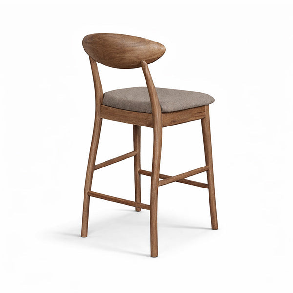 Moon : Bar Stool Light Walnut Wood