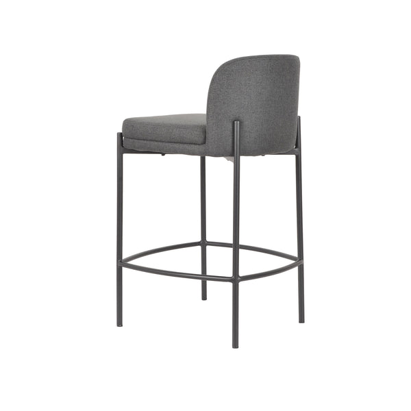 Moritz : Bar Stool Charcoal Fabric