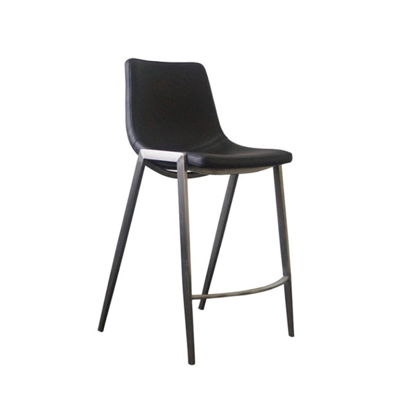 Nadia : Bar Stool Stainless Steel frame Black Seat