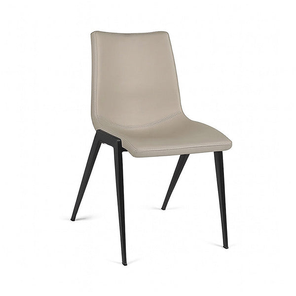 Nadia : Chair Black Frame Taupe PU