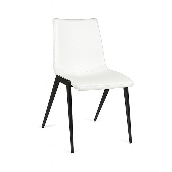 Nadia : Chair Black Frame White PU