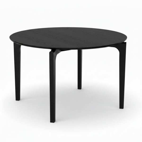 Nordic Dining Table Round 1.2m in Black Oak Colour Modern Scandinavian Design