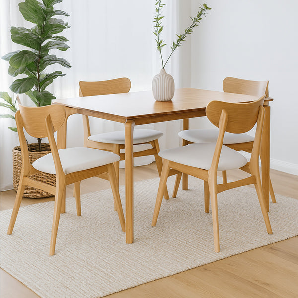 Nordic: Dining Table with 4 Finland Chairs