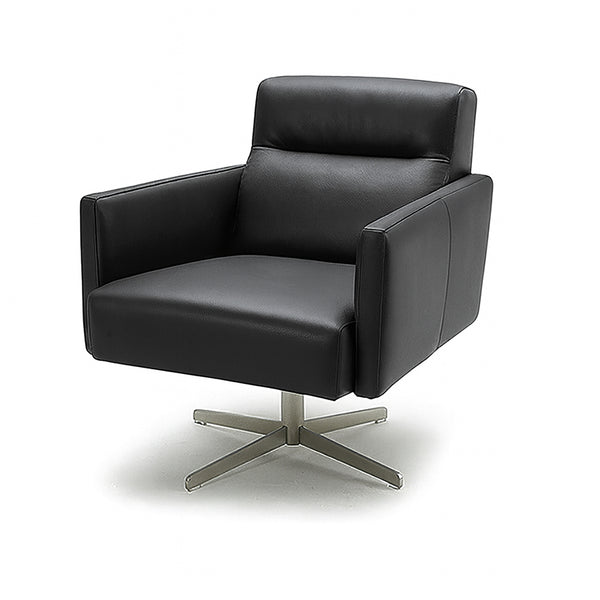Octal : Swivel Leather Accent Chair | Arm Chair