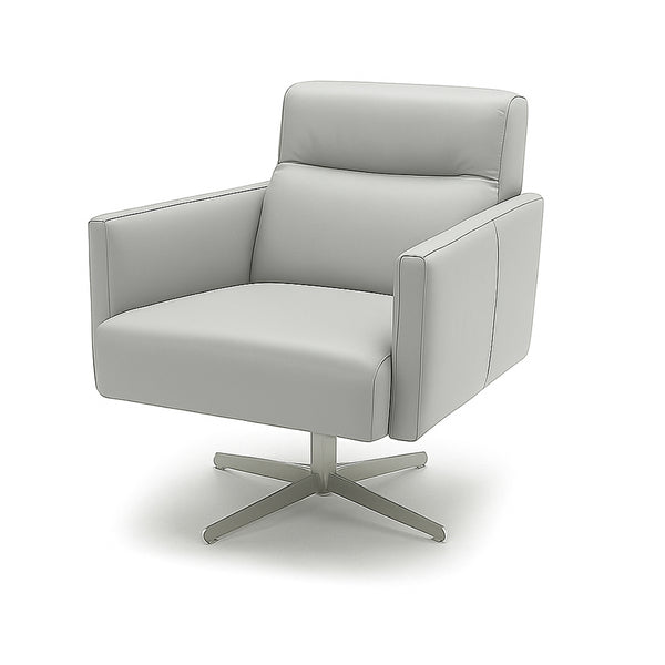 Octal : Swivel Leather Accent Chair | Arm Chair