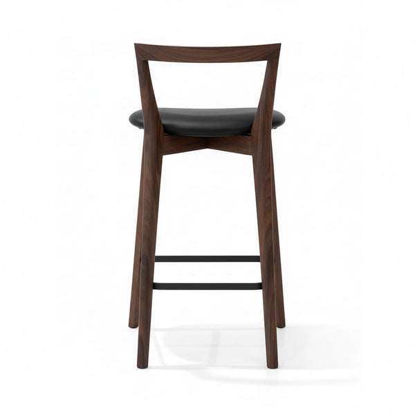 Oslo : Bar Stool Blackwood Black PU Seat