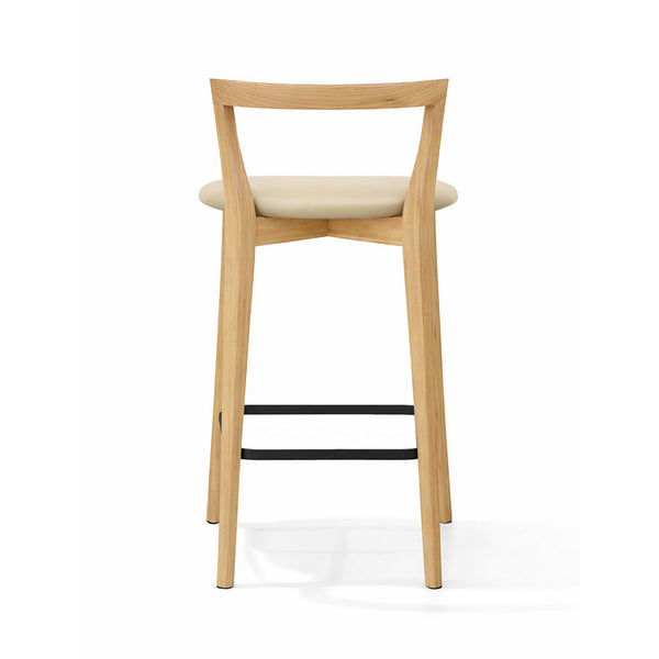 Oslo : Bar Stool Blackbutt Taupe PU Seat