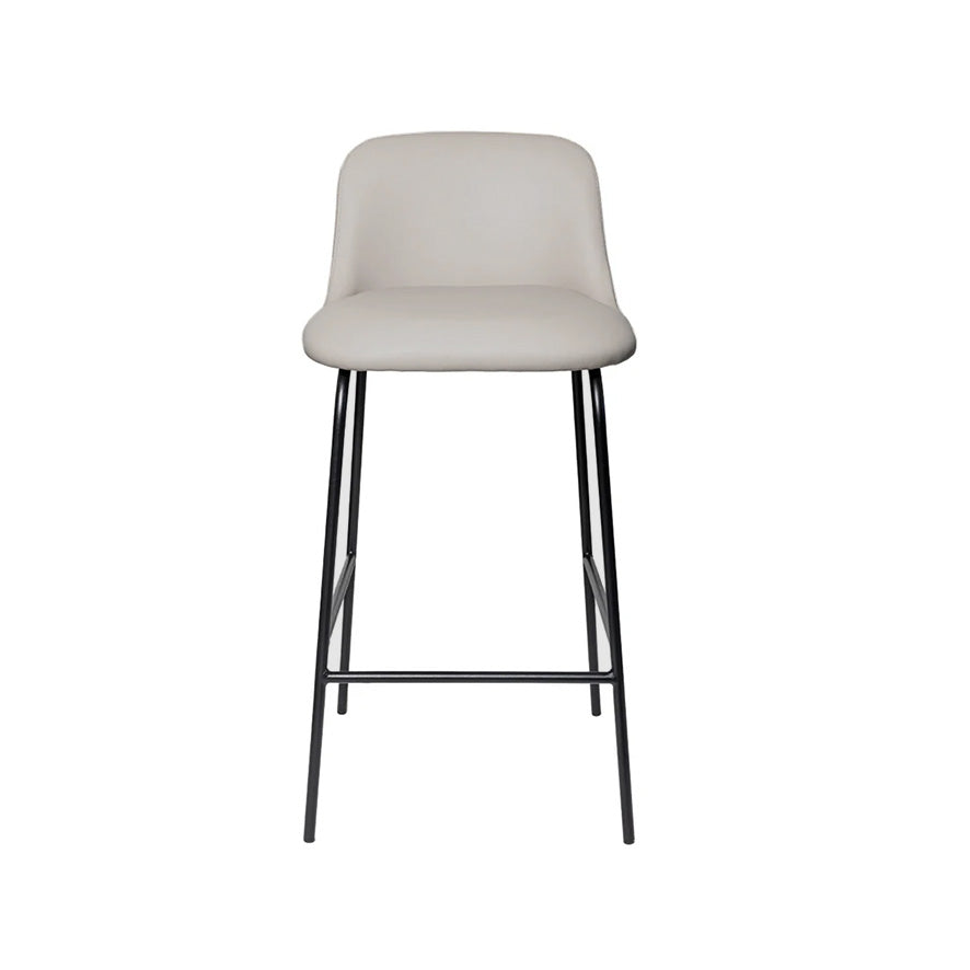 Peak : Bar Stool Pewter Leather