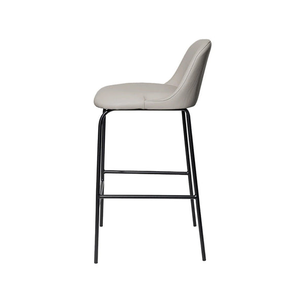 Peak : Bar Stool Pewter Leather