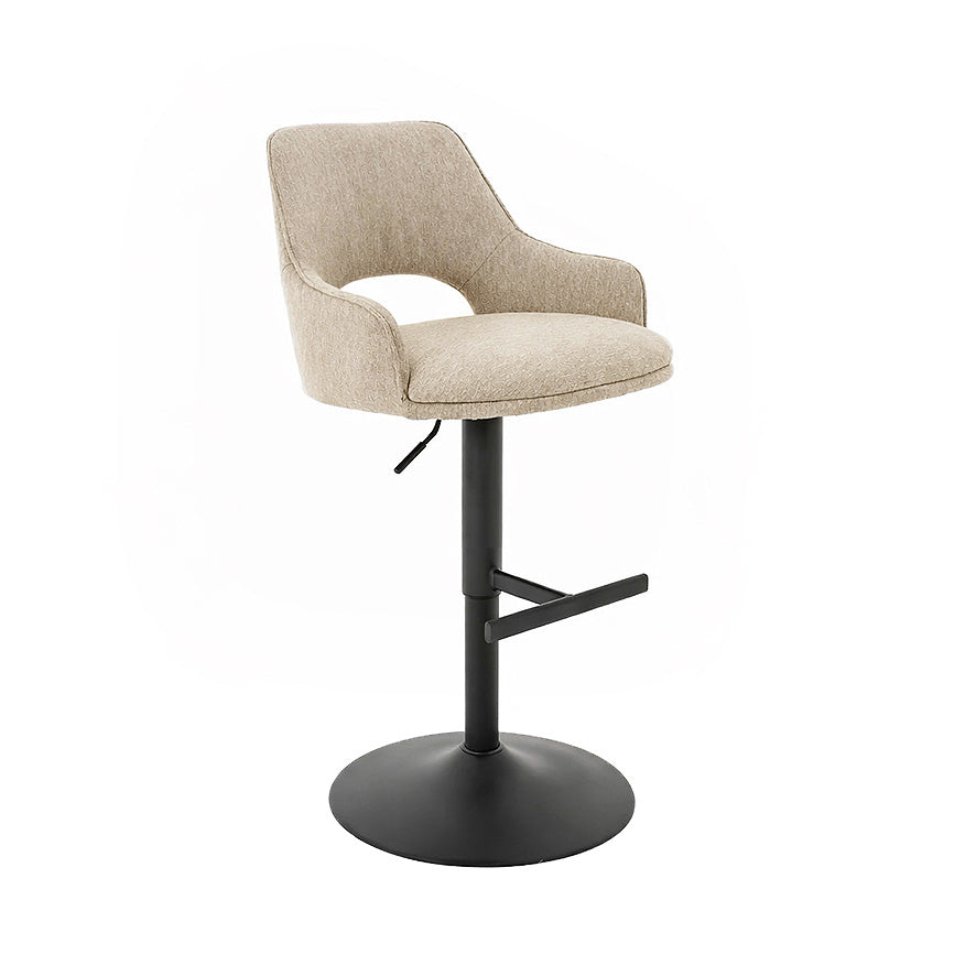 Petra : Bar Stool Beige Fabric