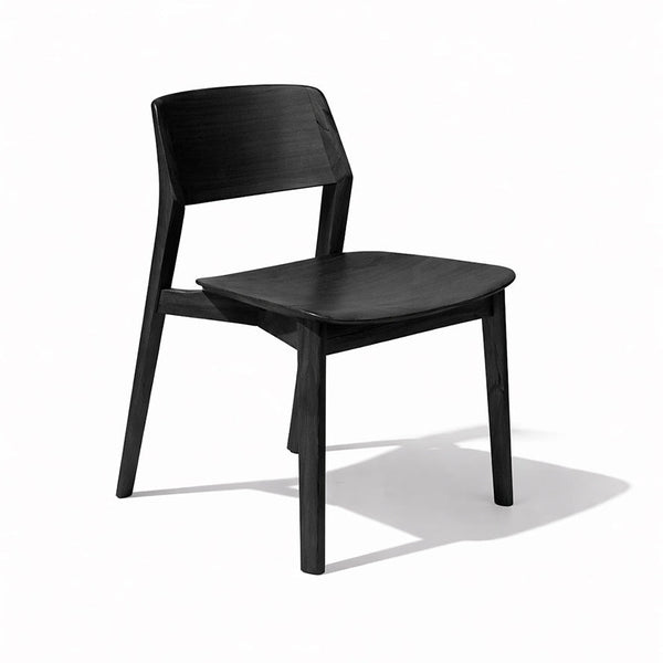 Torre : Dining Chair Black / Timber Seat