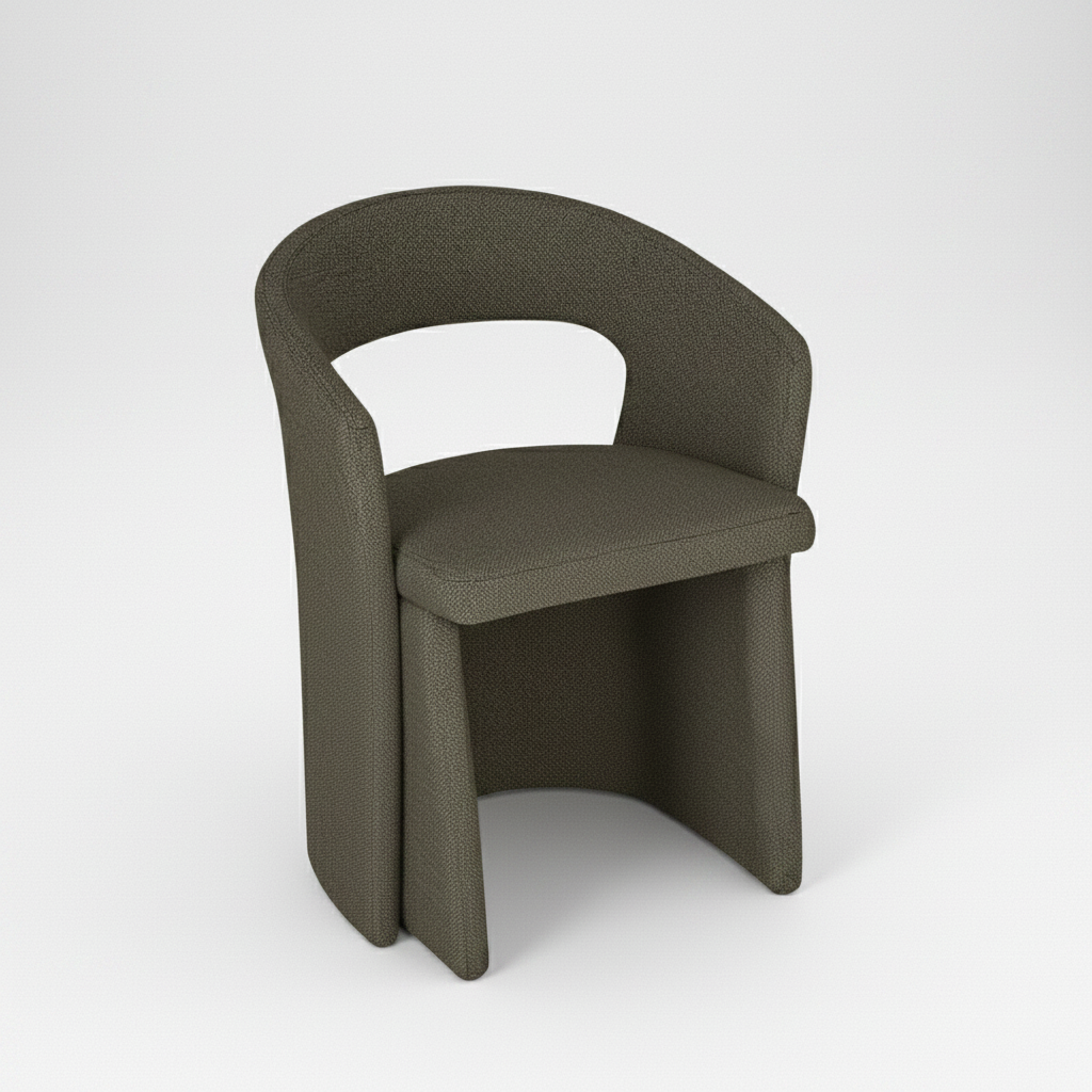 Green chair on a white background
