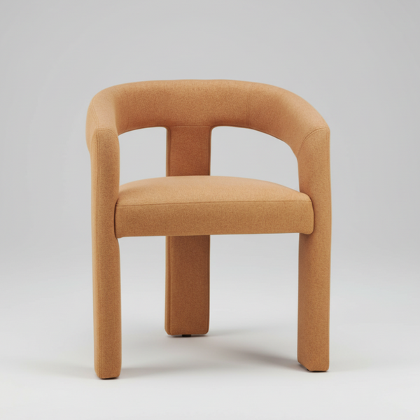 Brown chair on a light gray background