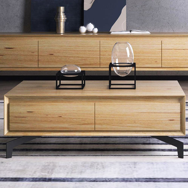 Riva : Coffee Table Messmate Timber - Modern Home Furniture