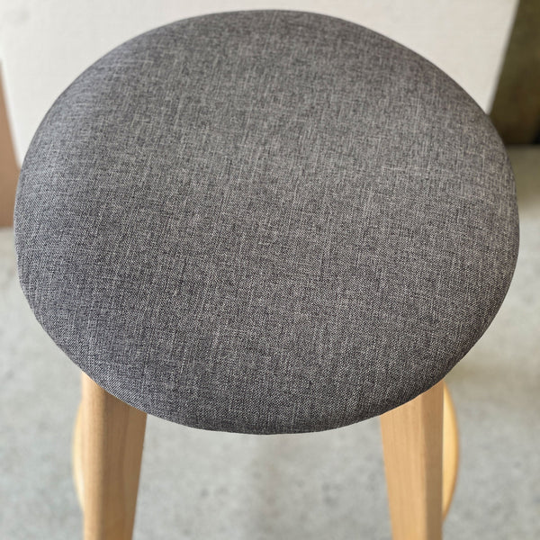 Sandown : Bar Stool Upholstered Seat Light Walnut Frame