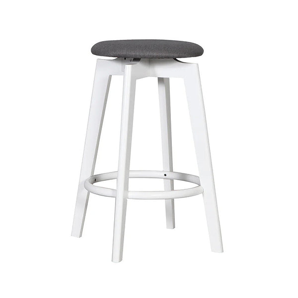 Sandown : Bar Stool Upholstered Seat White Frame