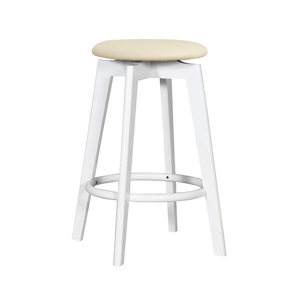 Sandown : Bar Stool Upholstered Seat White Frame