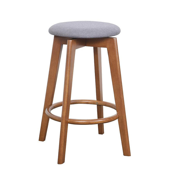 Sandown bar stool teak frame truffle fabric