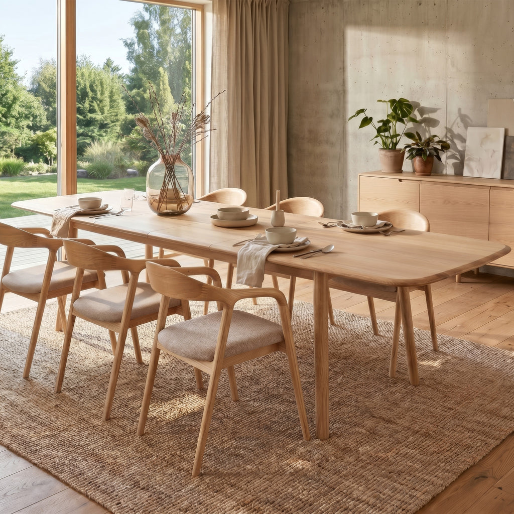 Sano : Double Extension Dining Table & Bosino Chairs