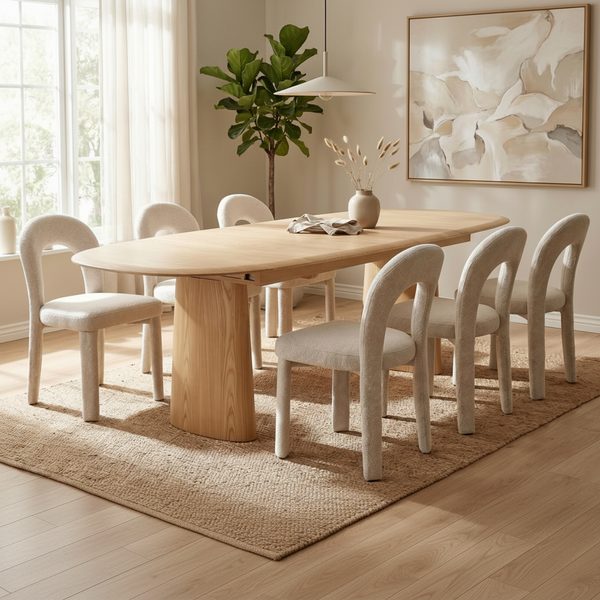 Solaro : Oval Extension Dining Table & Bellini Chairs
