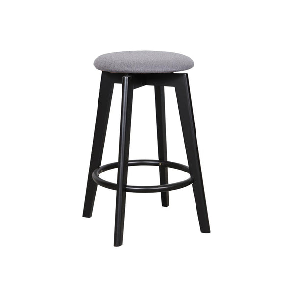 Sandown bar stool black frame truffle fabric