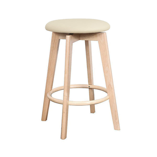 Sandown : Bar Stool Upholstered Seat Natural Frame