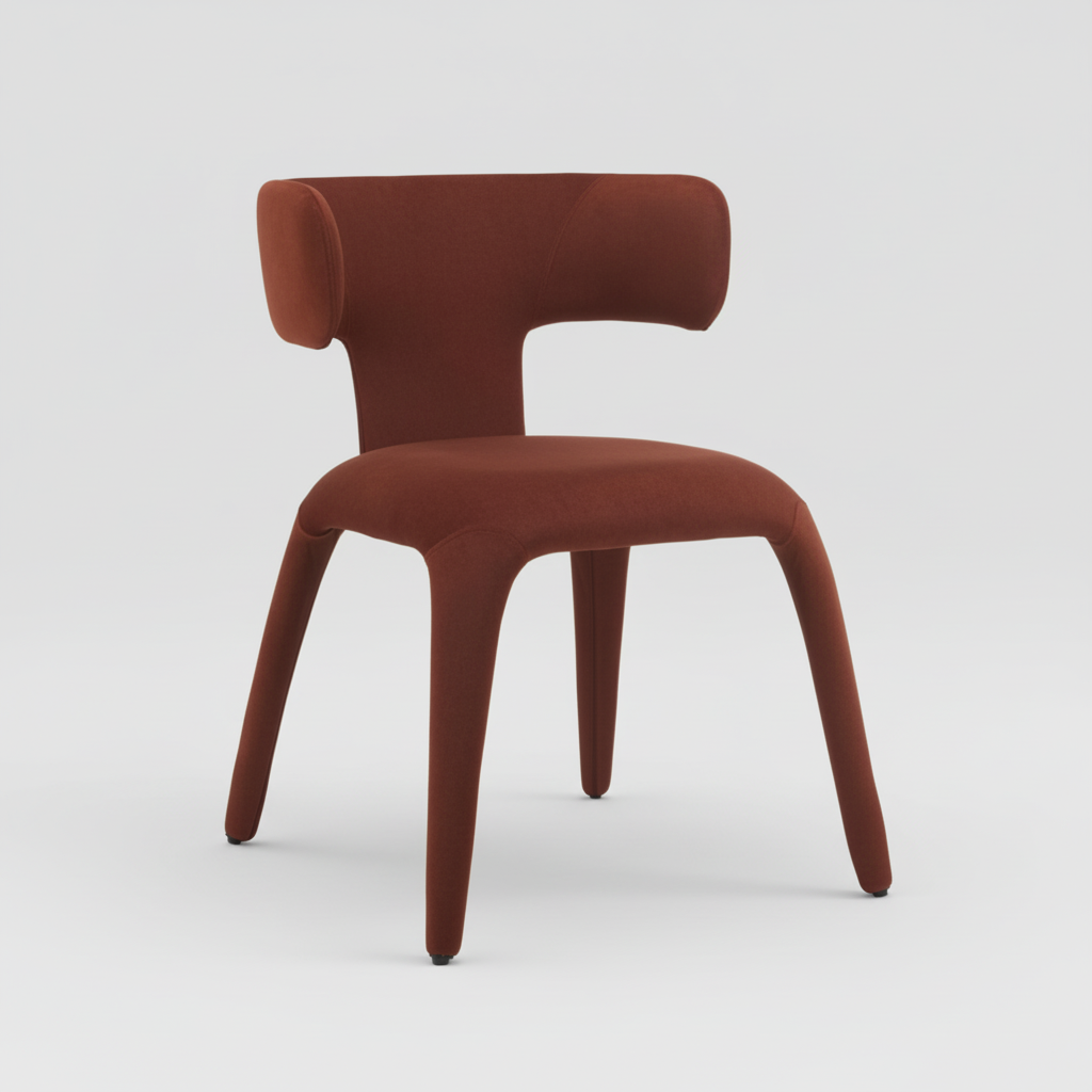 Brown chair on a white background